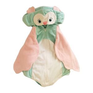 Carters Plush Baby Owl Bird Halloween Costume Mint Green & Pink Size 12 Months
